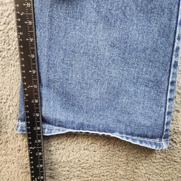 VTG Y2k Bullhead Jeans Womens 30x30 JR's 11" Flares Mid Rise USA Made Blue Denim - Picture 7 of 10